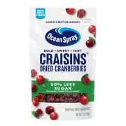 ® Craisins®, 50% Less Sugar Dried Cranberries, Dried Fruit, 5 Oz Pouch (Pack of
