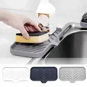 Silicone Soap Dish Soap Holder Rack Tray Plate Saver Storage Bathroom Drain Box
