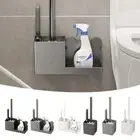 No Drill Toilet Brush Cleaning Tools Storage Space