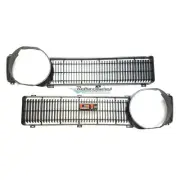 FORD XY GT ARGENT SILVER GRILLE INSERTS WITH BADGE AND CLIPS