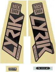 Rockshox Fork Decal Kit - Lyrik Ultimate, 27.5"/29", Matte Copper Foil/High