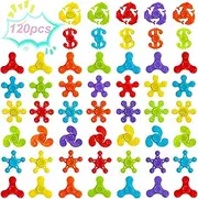 120 Pack Mini Fidget Spinner, Stress Relief Sensory, Birthday Gifts Party Favors for Kids Teens Adults, Christmas Goodie Bag Stuffers Canival Treasure Box Toys for Classroom Prizes Supplies