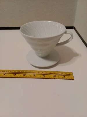 Hario V60 Ceramic Coffee Dripper Funnel, White - Size 2