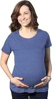 [Crazy Dog T-shirts] Comfortable Womens Maternity Shirts Blank Pregnancy Shirts Plain Fitted Tees