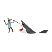2pc Toony Terrors Jaws & Quint Action Statue/Figure Play Set Toy 6in