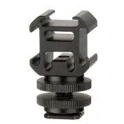 Camera Hot Shoe Mount Adapter Video Accessory Triple Cold Shoe Bracket Lights