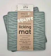 DexyPaws Square Enrichment Lick Mat 2-pack