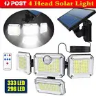 333 LED Solar Motion Sensor Light Outdoor IP65 Wall Garden Security Flood Lights
