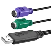 20CM USB Male to PS2 Female Active Converter Cable Adapter For Mouse Keyboard