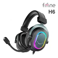 在飛比找PChome24h購物優惠-FIFINE H6 7.1聲道RGB耳罩式電競耳機