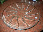RCR Home and Table 13” Crystal Glass Serving Dish Made In Italy NEW