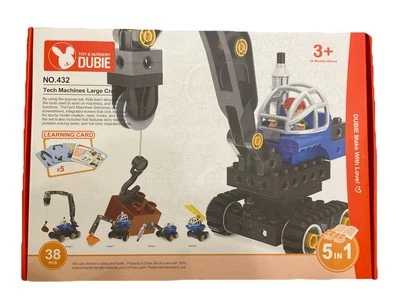 DUBIE Learning Tech Machines Large Crane 5 in 1 - 38 Pcs 5 Cards No. 432 NIB