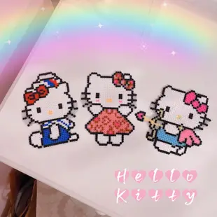 Hello Kitty造型拼豆鑰匙圈💖🌈