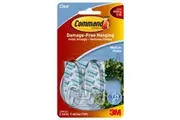 Command Clear Medium Hooks with Strips (2 Pack)