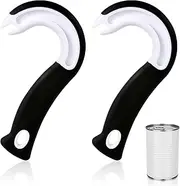 2pcs Easy Open Ring Pull Can Opener, Hook Can Opener for Pop Top Can, Pull Tab No-Slip Rubber Grip Can Lid Lifter Manual Ring Soda Opener Tool for Seniors, Children, Weak Hands