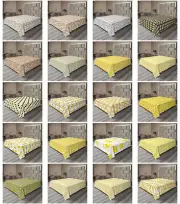 Ambesonne Yellow and White Flat Sheet Top Sheet Decorative Bedding 6 Sizes