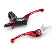 ASV Red F4 Model Clutch + Brake Lever Pro Pack For Honda TRX450ER ES 2006-14
