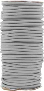 Mandala Crafts Tent Pole Shock Cord 1/8 Inch Gray 3Mm Thick Elastic Cord - 55 YD