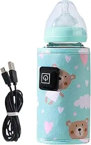 Portable Bottle Warmer - 3 Temp Adjustable USB Milk Warmer,Fast Heating Travel Accessories, Lightweight Protective Sleeve for Outdoor