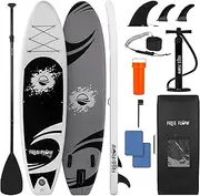 SereneLife Stand Up Paddle Board Inflatable, Paddleboard w/SUP Accessories, Includes Safety Leash, Oar Paddle, Manual Air Pump, Repair Kit, Storage Bag & 3 Fins- Very Sturdy for Adults & Kids.