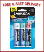 ChapStick Moisturizer Original, Black Cherry, Mint Lip Balm, 0.15 Oz (3 Pack)