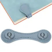 2Pcs Personalized Magnetic Leather Bookmark, 26 Letters Bookmark, (Blue/Q)