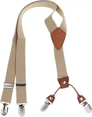 [N\C] NC Cute Baby Boys Girl Clip on Suspender Y Back Child Kid Elastic Braces Gift - Beige, as described