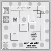 Creative Grids Curvy Log Cabin Trim Tool 8in Finished Blocks Part# CGRJAW5