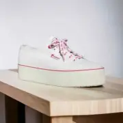 SUPERGA BARBIE X CLASSIC PLATFORM SHOES NEW WOMEN'S MANY SIZES WHITE/PINK 2790