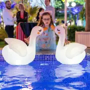 Floating Pool Lights Solar Powered-Inflatable Solar Pool Lights, IP68 Waterproof
