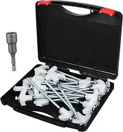 BESPORTBLE 20 Pcs Glow Dark Tent Stakes Heavy Duty Steel Screw in Pegs for Camping High Strength Outdoor Stakes Secure Fix for Tents and Tarps