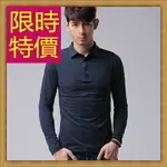 POLO衫 長袖上衣-修身設計純棉質男休閒服3色59X12【獨家進口】【米蘭精品】