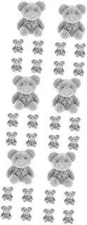Totority 30 Pcs Mini Bear Doll Phone Case Accessories Wedding Favors Crafts Decor The Mini Bear Ornament Bear Figurines Mini Flocked Bear Miniature Bear Adorn Manual Material PVC