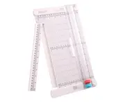 Portable Paper Cutter 12.6 Inch Cutting Length Desktop Craft Paper Trimmer with Straight Edge Fold Line Cutter Head Side Ruler for Paper Photos Pic