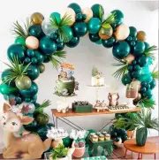 162 Pcs Jungle Safari Theme Party Decorations Balloons Arch Garland Kit With Art