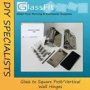 Square Post or Vertical Wall Hinges - Frameless Glass Pool Fencing