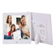 10.1 Inch HD White Digital Picture Photo Frames Clock Video MP3 Remote Control