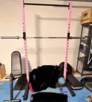 Half rack Home Gym With 50kg Weights And Bench