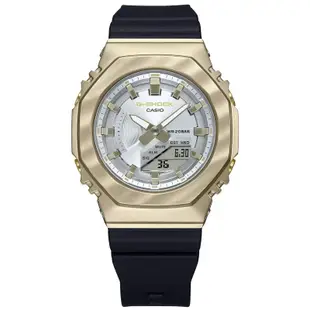 全新卡西歐 G-SHOCK系列 精緻優雅 白金波紋 金屬錶殼 八角形錶殼 GM-S2100BC-1A 歡迎詢問