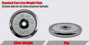 5kg x 2 Chrome Cast Iron Weight Plate - 29.5mm Hole Weight Plates Home Gym