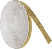 SEWACC 1 Roll Shiny Elastic Glitter Ribbon Wide Metallic Stretch Band for Sewing Crafting Garment Design Comfortable Fit Durable Decorative Weave for DIY Projects