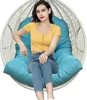 Hanging Egg Chair Cushion, Waterproof Indoor/Outdoor Hammock Chair Cushion, Swing Cushion,for Outdoor Patio Garden Furniture(Peacock Blue)