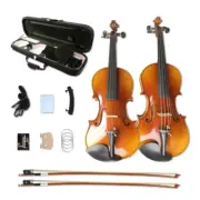 A Piece Of Flame Maple 4/4 Full Size Acoustic Violin Ebony Fittings case,bow