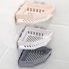 Triangular Shower Caddy Shelf Bathroom Corner Bath Rack Storage Holder Organ _we