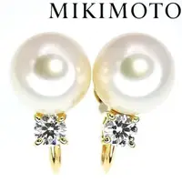 在飛比找蝦皮購物優惠-Mikimoto 耳環 珍珠 鑽石 18k 日本直送 二手