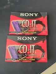 Sony CD-IT New Cassette Tapes 2 Normal Bias 120 Min Slide Case