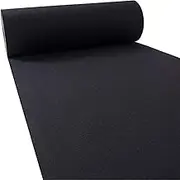 Aisle Runner Carpet, Black Wedding Aisle Runner Carpet, 2mm Thickness Runner Rugs Non-Slip Runway Rug for Church Party Decoration Prom Outdoor, Walkway Floor Mat Hallway Carpet Roll