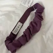 Lululemon Nulux Gathered Headband NWT Vintage Plum VTPM Ruched LW9DYKS Nulux