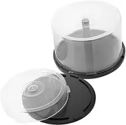2pcs Storage Bin Storage Case Disco Boxes Round Container Media Storage Cases Disc Organizer Bucket Rack Boxes Round Storage Small Case Plastic