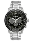 Citizen Men's 'Chronograph' Quartz Stainless Steel Casual Watch Silver-Toned